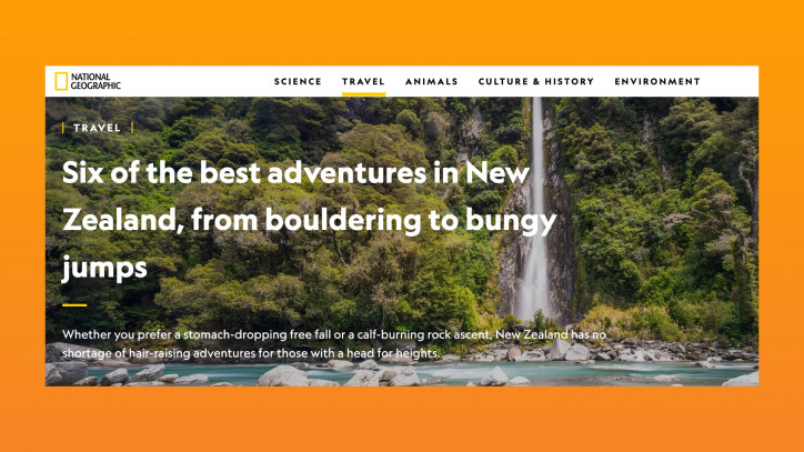 Ziptrek Ecotours Ranked on Nat Geo UK List of Best Adventures in New Zealand